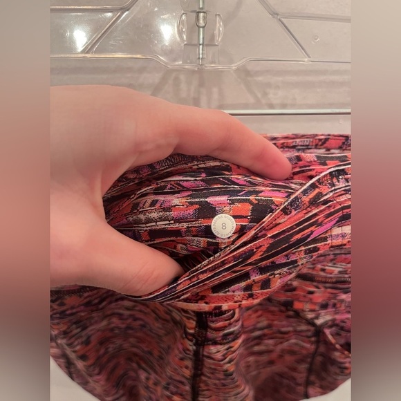 Lululemon Fast & Free Crop II 21" Flash Peat Orange Multi Size 8 - Picture 6 of 6